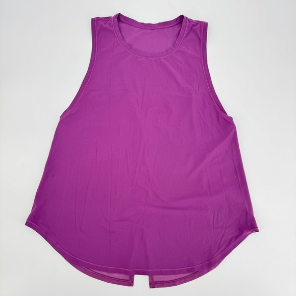Lululemon All Tied Up Tank Top Purple Open Back Tie Detail Size 6–8 - Picture 1 of 4